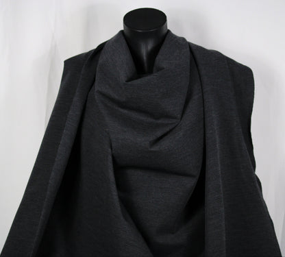 Tissu jersey de laine - gris anthracite
