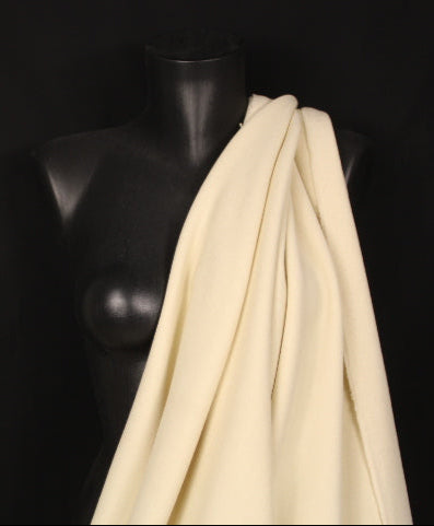 Tissu jersey de laine épais - écru - photo 3/4 | So Tissus