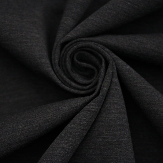 Tissu jersey de laine - gris anthracite