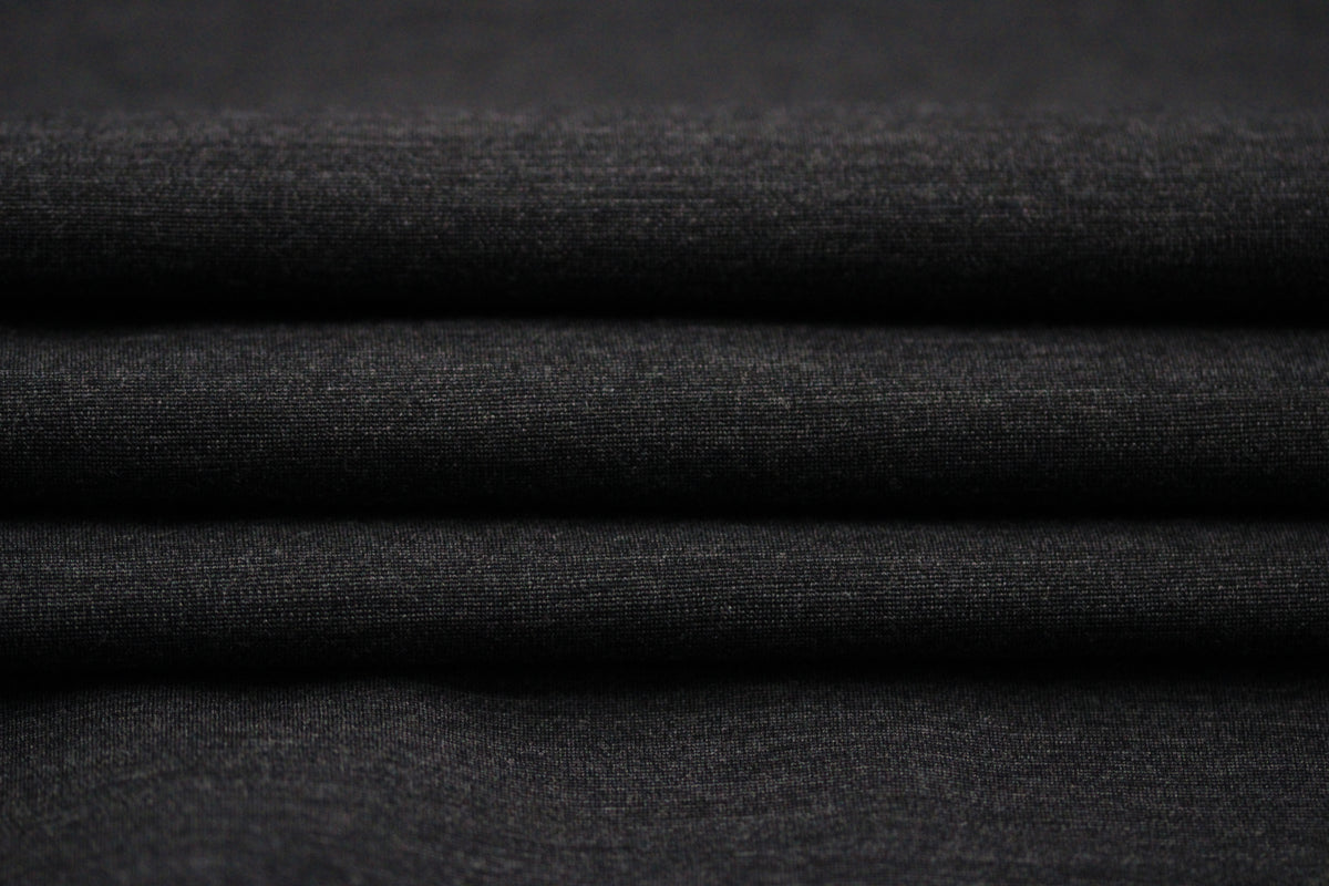 Tissu jersey de laine - gris anthracite