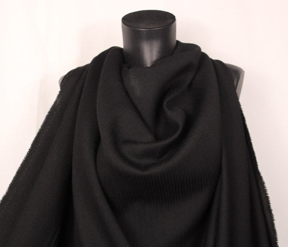 Tissu laine tailleur - à rayures tweed - noir - photo 4/4 | So Tissus