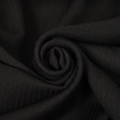 Tissu laine tailleur - à rayures tweed - noir - photo 1/4 | So Tissus