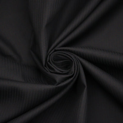 Tissu popeline de coton  prestige - à rayures - noir ton sur ton