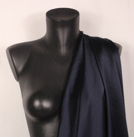 Tissu satin de soie - bleu marine - photo 3/4 | So Tissus