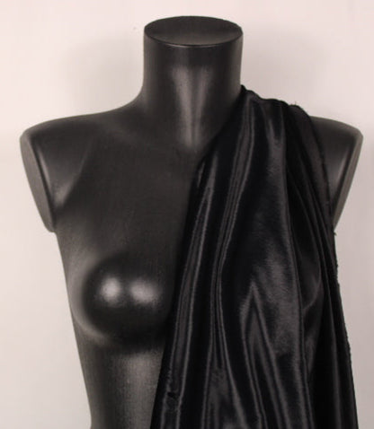 Tissu velours de soie - noir - photo 3/4 | So Tissus