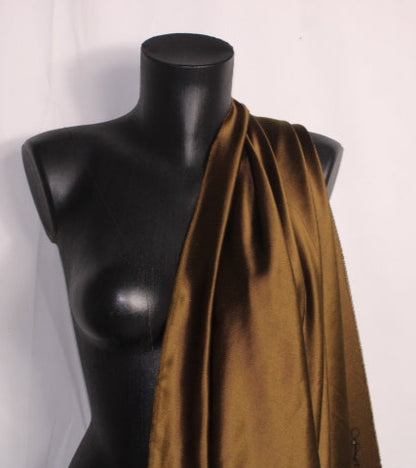 Tissu satin de soie - marron cuivré - photo 3/4 | So Tissus