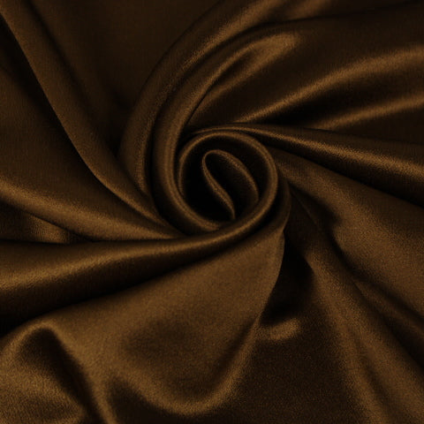 Tissu satin de soie - marron cuivré - photo 1/4 | So Tissus