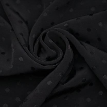 Tissu viscose - à pois - noir