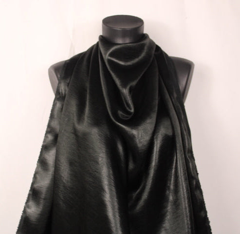 Tissu satin iridescent - noir - photo 4/4 | So Tissus