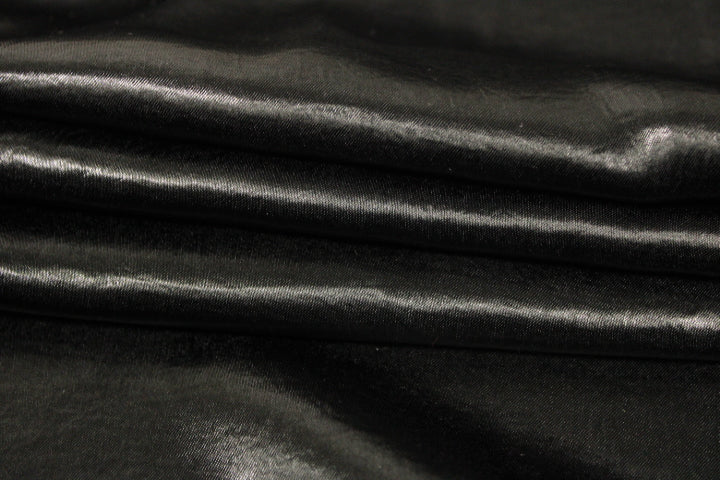 Tissu satin iridescent - noir - photo 2/4 | So Tissus
