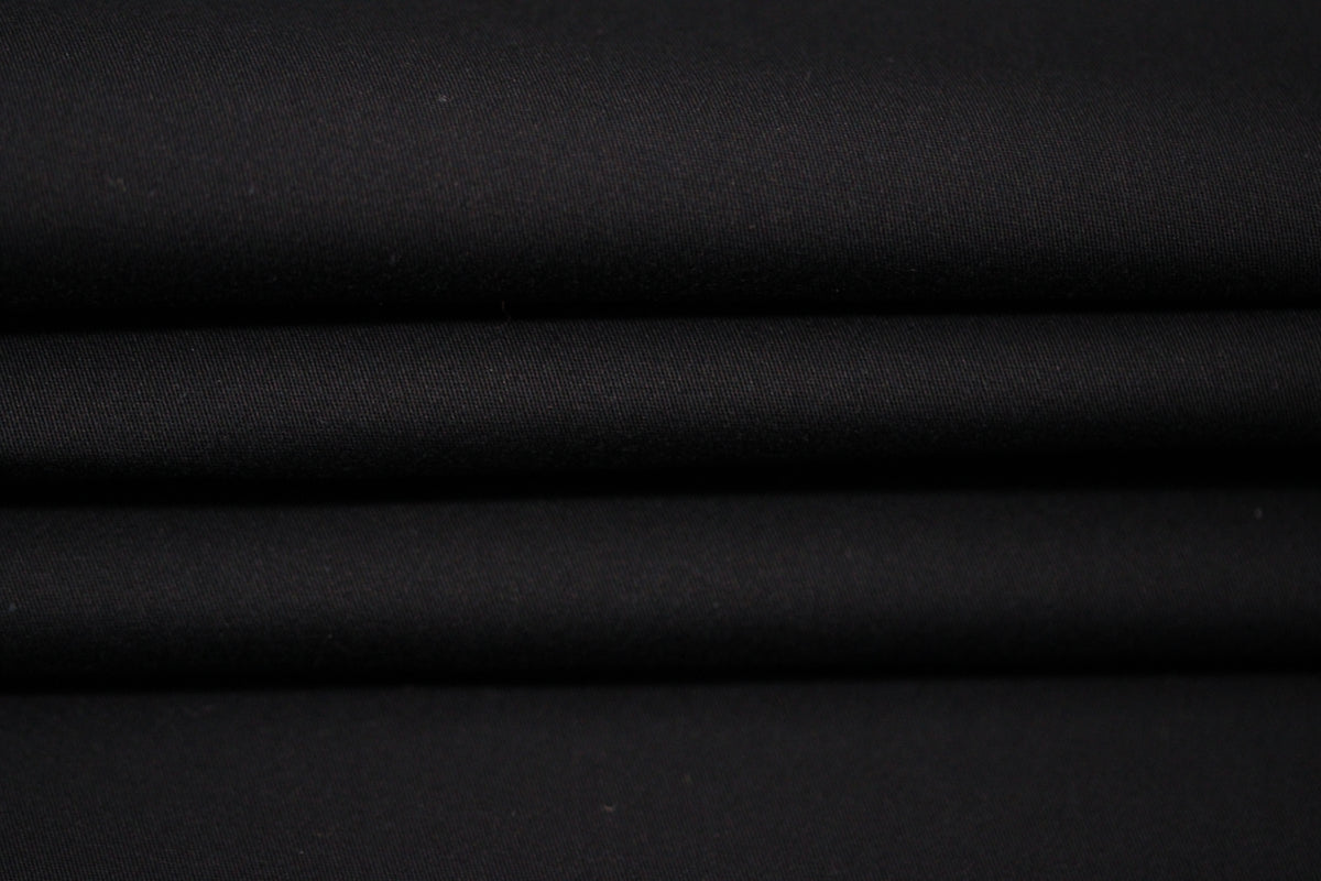 Tissu gabardine de coton prestige- noir