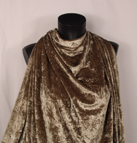 Tissu maille velours frappé - beige - photo 4/4 | So Tissus