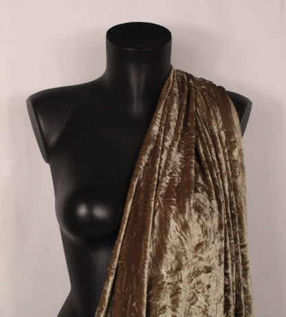 Tissu maille velours frappé - beige - photo 3/4 | So Tissus
