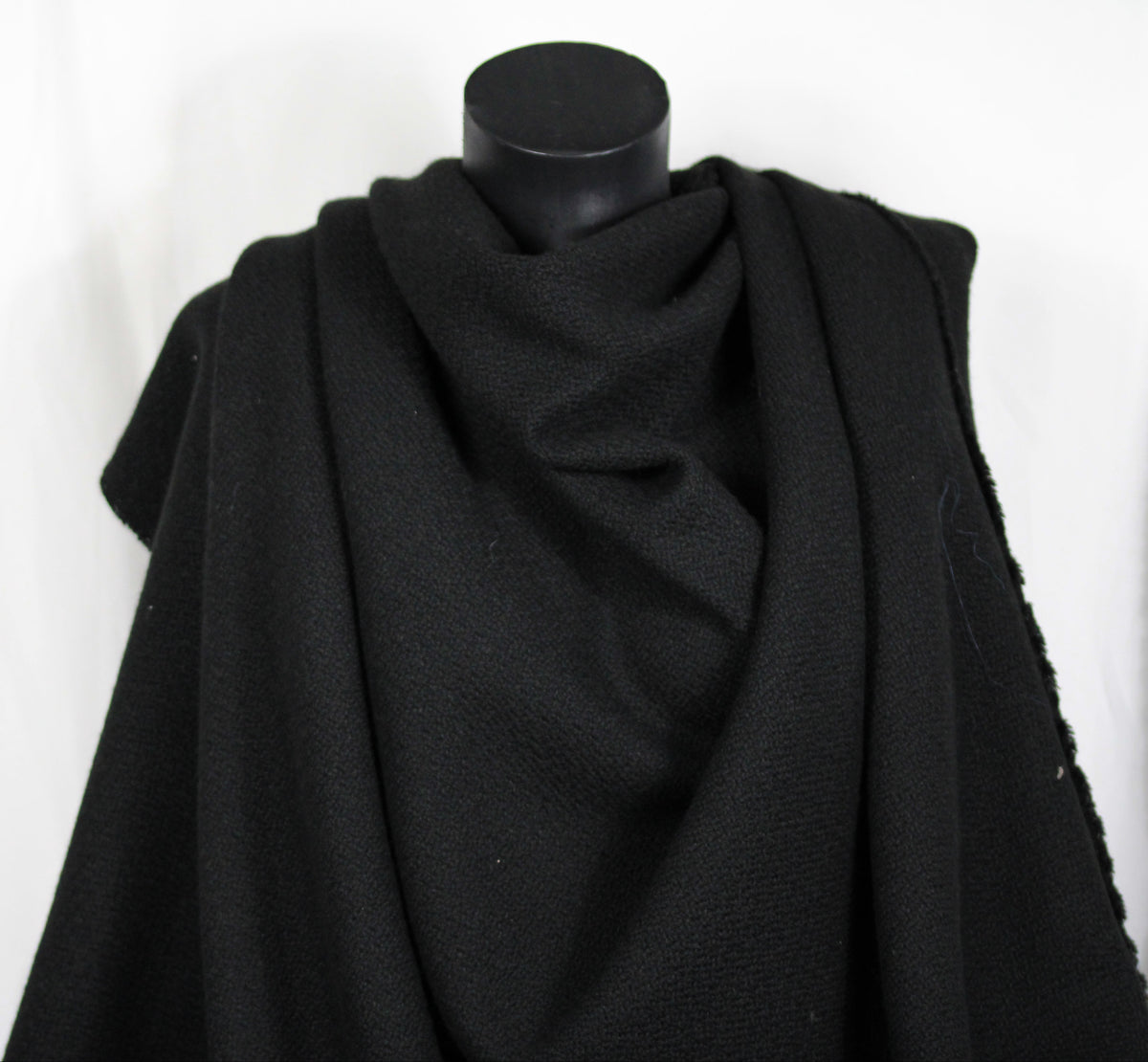 Tissu laine bouclette - noir