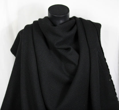 Tissu laine bouclette - noir