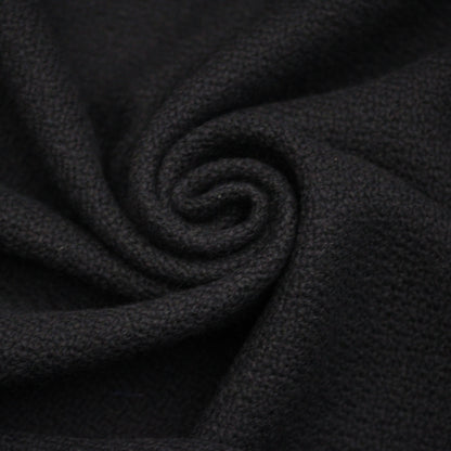 Tissu laine bouclette - noir