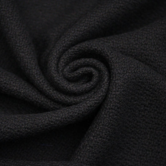 Tissu laine bouclette - noir