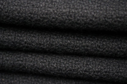Tissu laine bouclette - noir