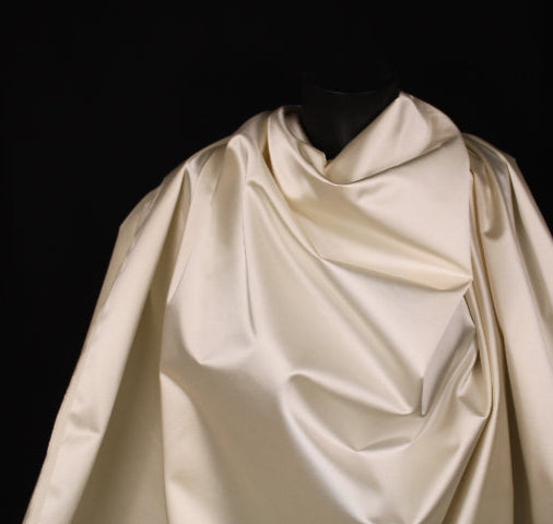 Tissu satin de coton - écru - photo 4/4 | So Tissus