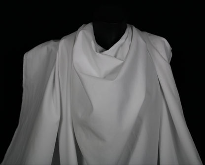 Tissu popeline piqué de coton prestige - blanc