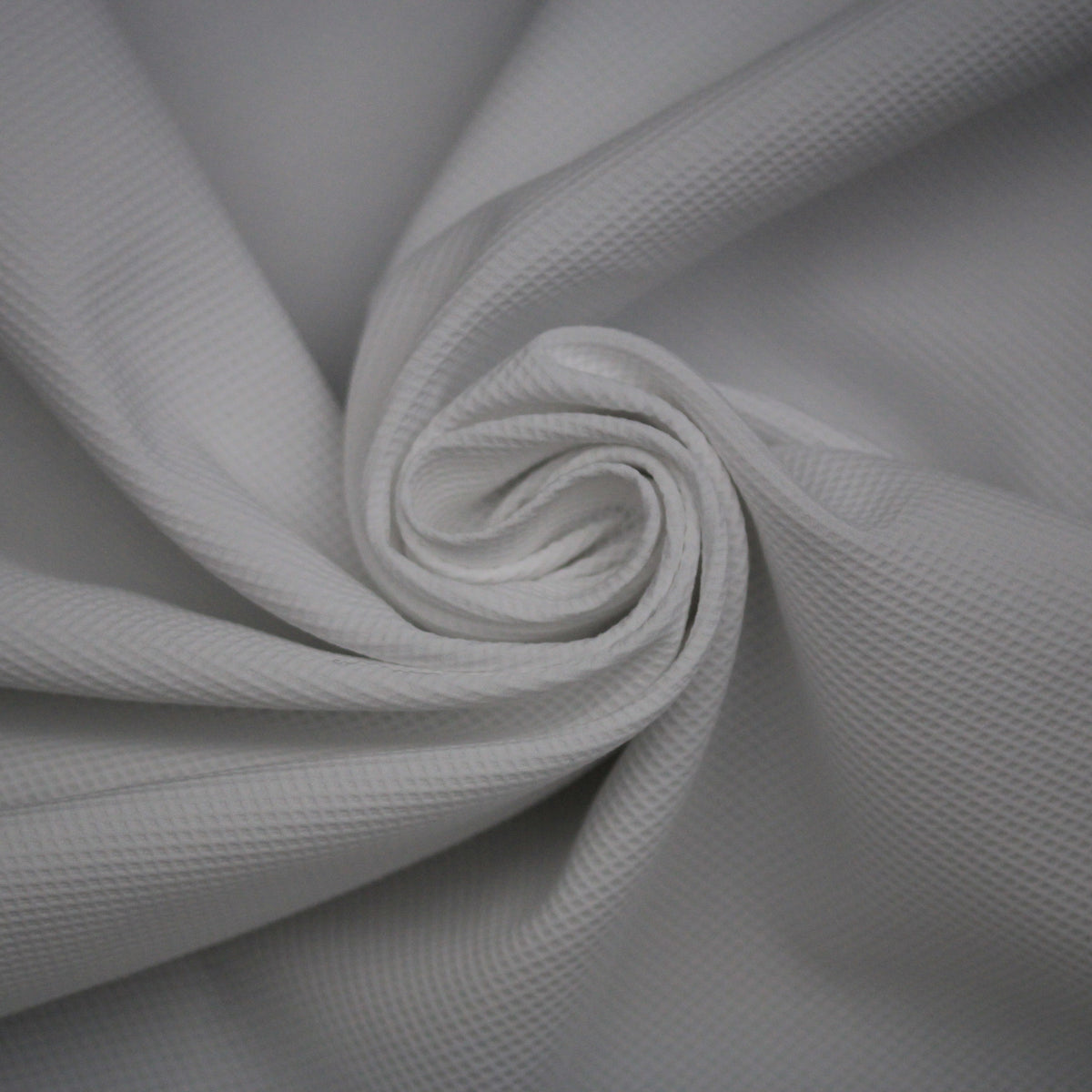 Tissu popeline piqué de coton prestige - blanc