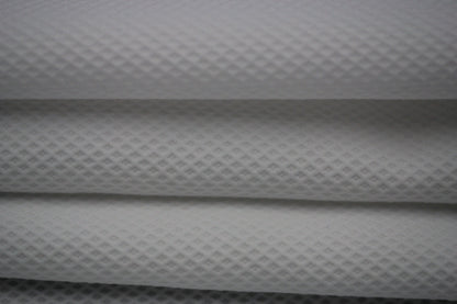 Tissu popeline piqué de coton prestige - blanc