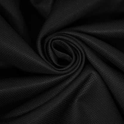 Tissu popeline piqué de coton prestige - noir