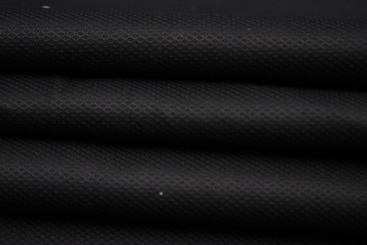 Tissu popeline piqué de coton prestige - noir