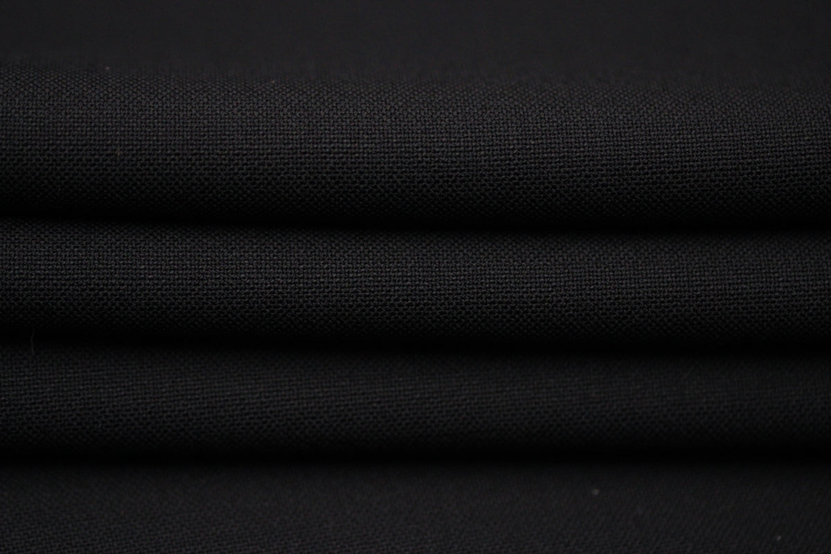Tissu laine froide - noir