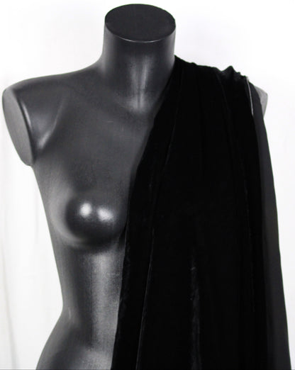 Tissu velours Cupro - noir