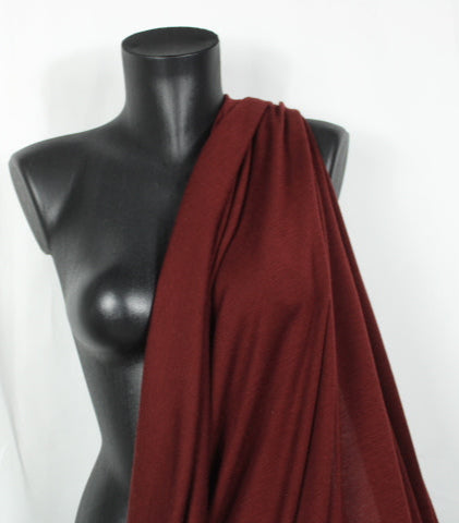 Tissu jersey de laine - lie de vin - photo 3/4 | So Tissus