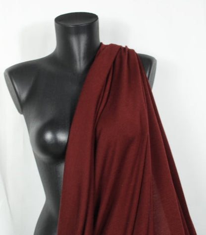 Tissu jersey de laine - lie de vin - photo 3/4 | So Tissus