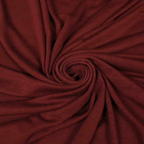 Tissu jersey de laine - lie de vin - photo 1/4 | So Tissus
