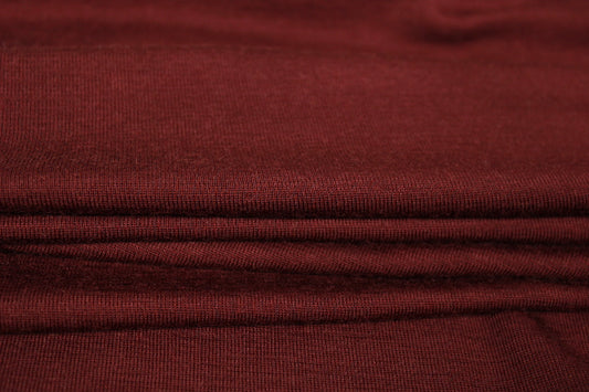 Tissu jersey de laine - lie de vin - photo 2/4 | So Tissus