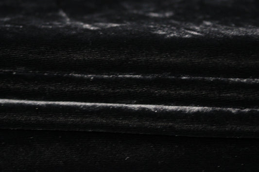 Tissu velours de soie - noir