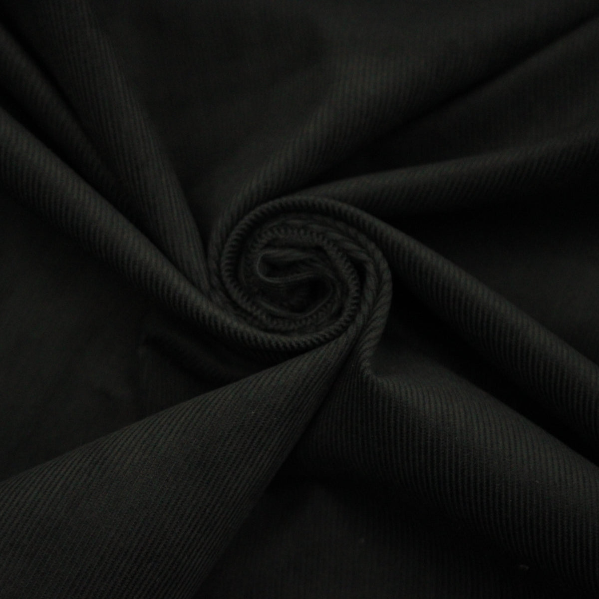 Tissu velours côtelé - mille raie - noir