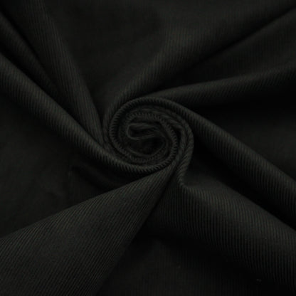 Tissu velours côtelé - mille raie - noir