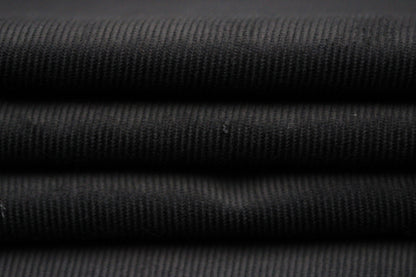 Tissu velours côtelé - mille raie - noir