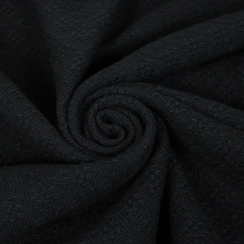 Tissu tweed de laine - losange - noir - photo 1/5 | So Tissus