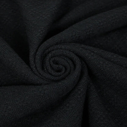Tissu tweed de laine - losange - noir - photo 1/5 | So Tissus