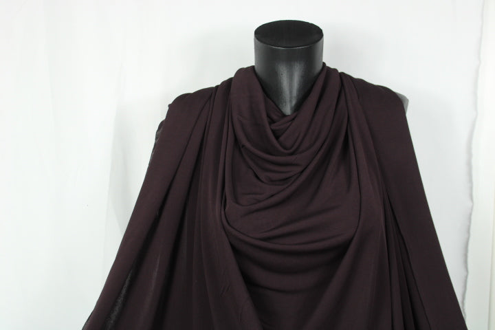 Tissu jersey fluide -  aubergine