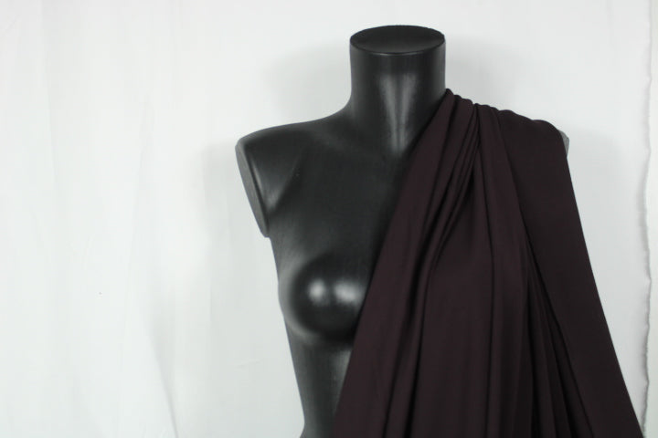 Tissu jersey fluide -  aubergine