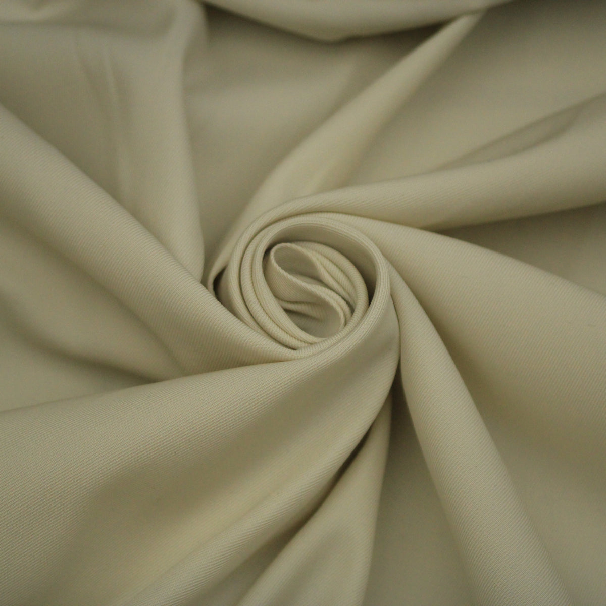 Tissu twill de laine et viscose - écru