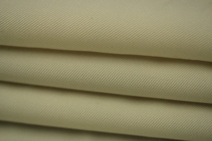Tissu twill de laine et viscose - écru
