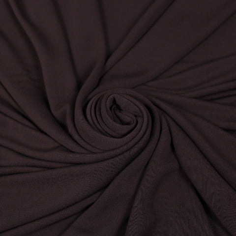 Tissu jersey fluide -  aubergine