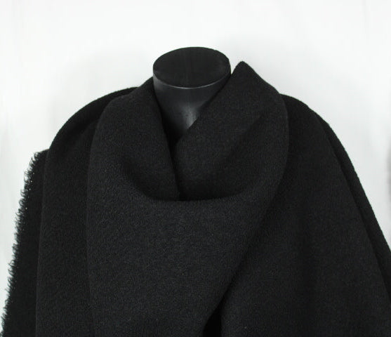 Tissu tweed de laine - noir - photo 4/4 | So Tissus