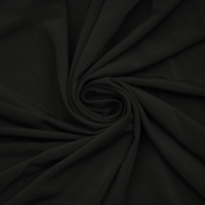 Tissu jersey crêpe fluide -  noir