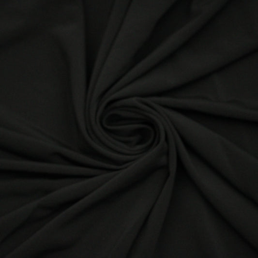 Tissu jersey crêpe fluide -  noir