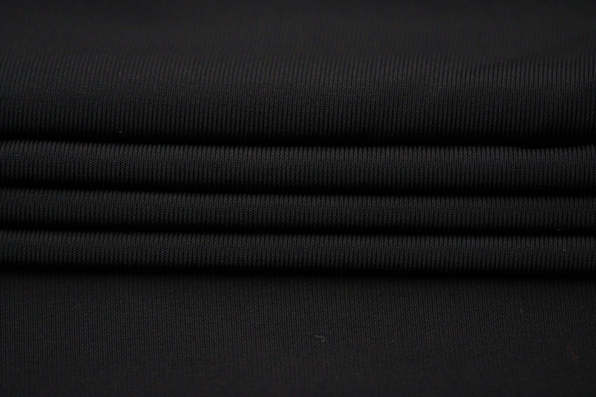 Tissu jersey crêpe fluide -  noir