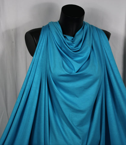 Tissu jersey bambou viscose - bleu céleste ￼
